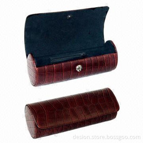 Cylindrical wine travel case with PU leather